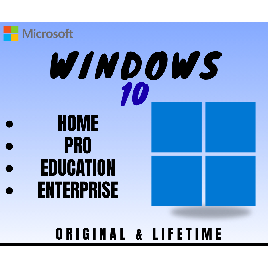 Windows 10 Home | Pro | Education | Enterprise Original LicenseKey Lifetime