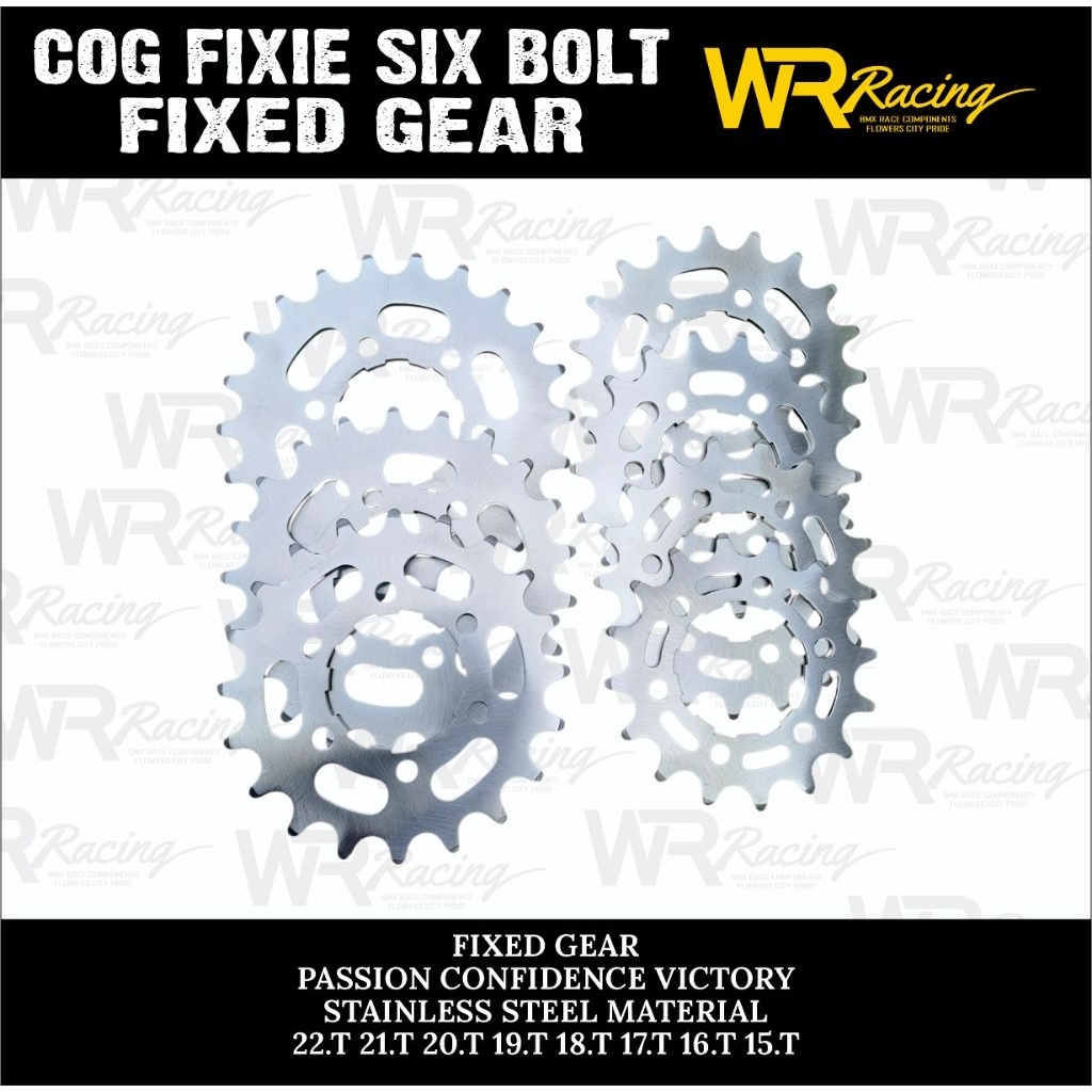 COG FIXIE 22T 21T 20T 19T 18T 17T 16T 15T SIX BOLT MULTIFUNGSI HUB DISCBRAKE JADI DOLTRAP HUB SLUP H