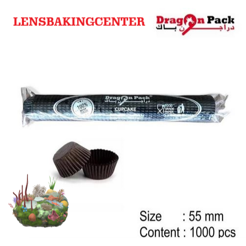 Cup Cake Nastar Hitam Dragon 5.5 cm Case Nastar CupCake 5.5cm