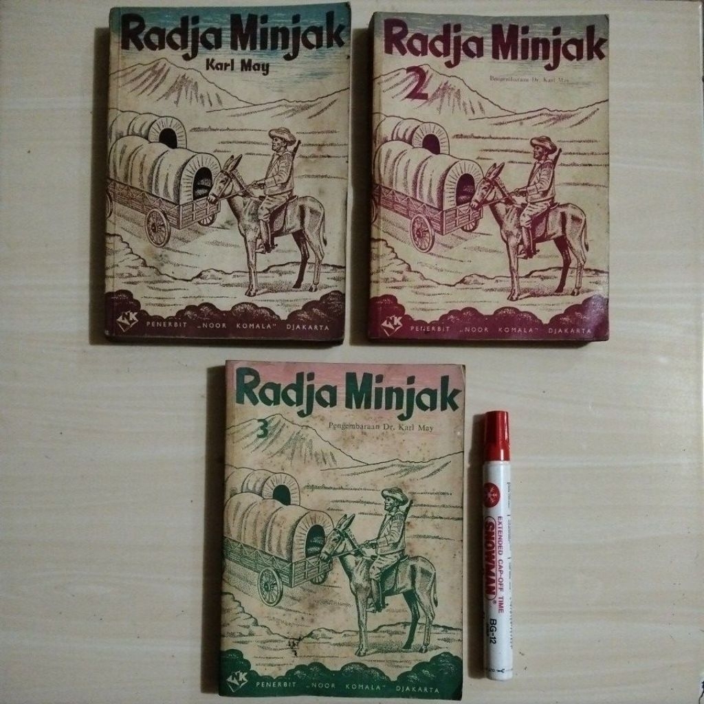 3 BUKU - KARL MAY - RADJA MINJAK 1, 2, & 3 - Buku Lawas Bekas Murah Original - B9