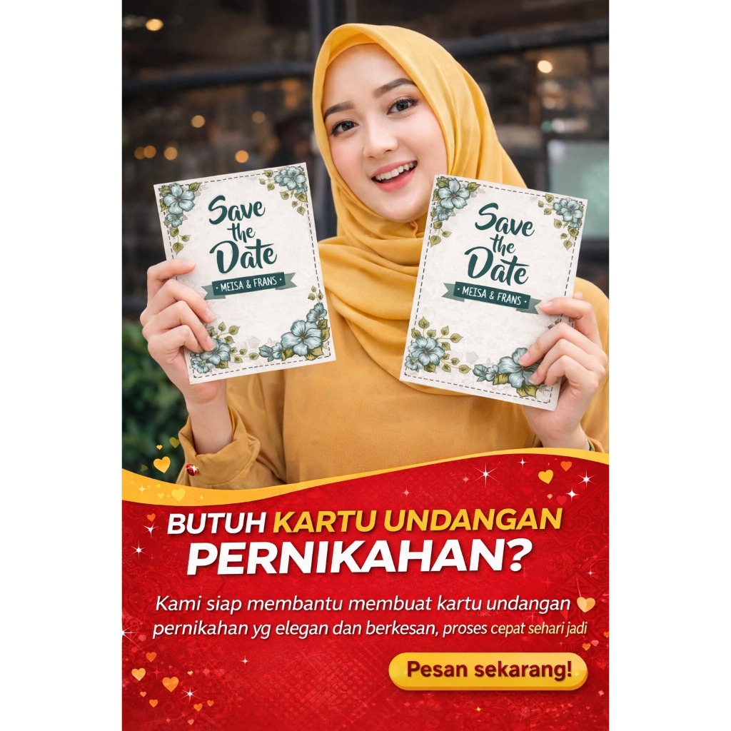 UNDANGAN PERNIKAHAN / UNDANGAN UNIK / UNDANGAN LUCU / UNDANGAN MURAH