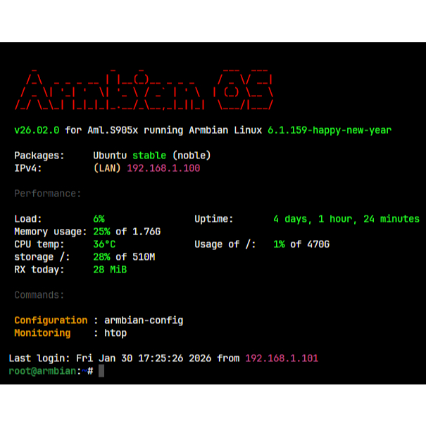 STB Armbian Linux – Mini Server SBC (Single Board Computer)