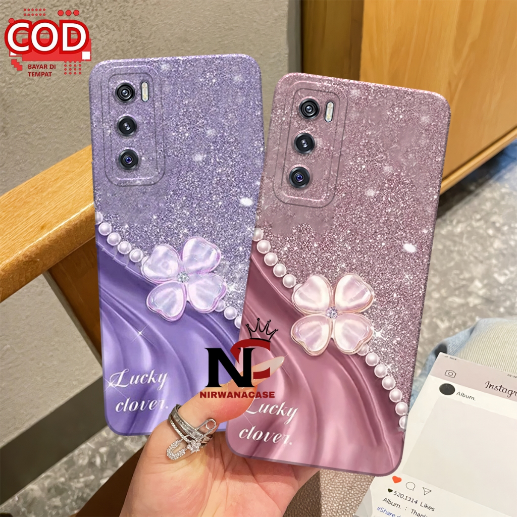 Kessing Hp Vivo V20SE - Case Vivo V20 - Case V21E  - Case Vivo V21 4G - 5G Motif Bunga Mutiara Fashi