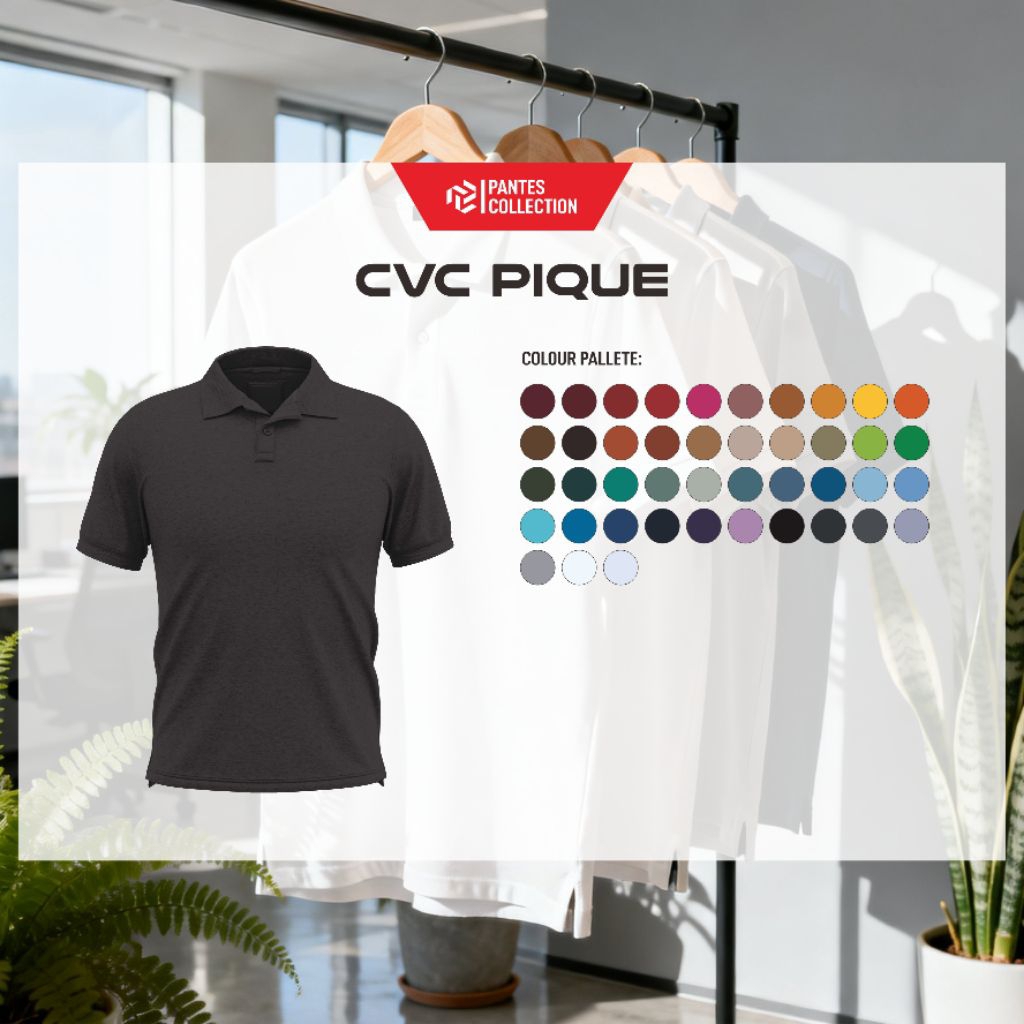 Polo CVC Pique 24s Lengan Pendek (Dewasa)