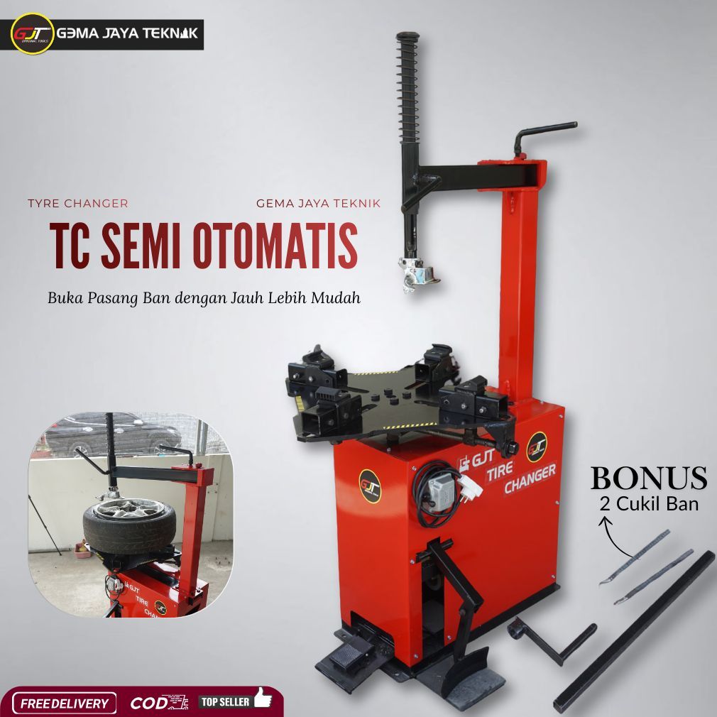 Tire Changer 4 Variable Clamp Alat Buka Ban ring 10-21 Semi Otomatis