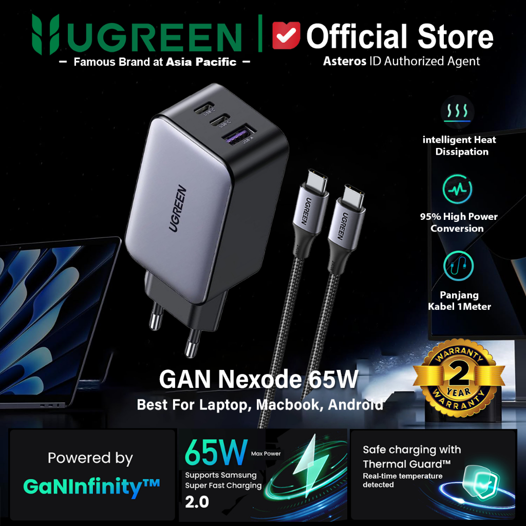UGREEN Nexode Series Gan Charger PD Type C Fast Charging 65W 100w