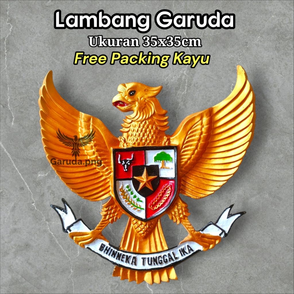 Lambang Garuda Pancasila Hiasan Dinding Lambang Burung Garuda Ukuran 30x35cm