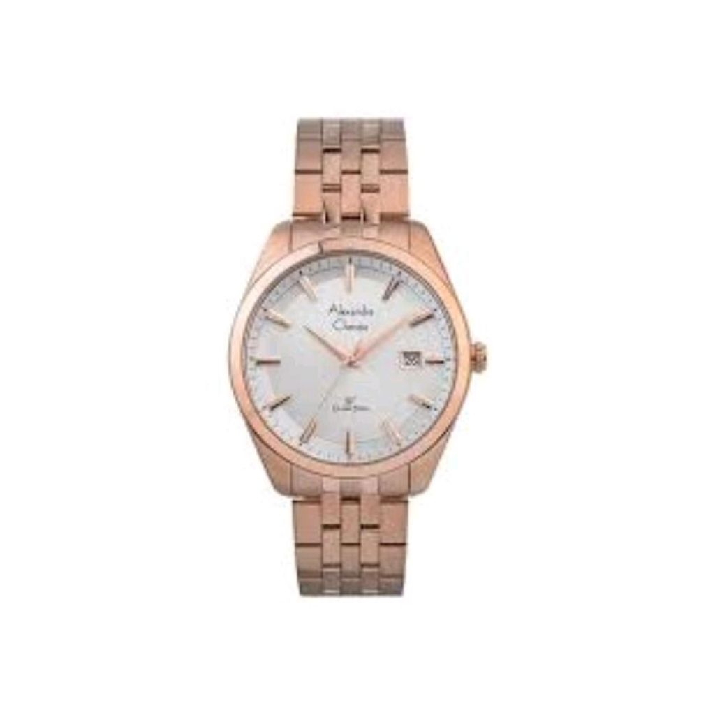 Alexandre Christie Jam Tangan Pria AC 8635 Classic Steel Rose Gold Quartz Water Resistant 30M Lumino