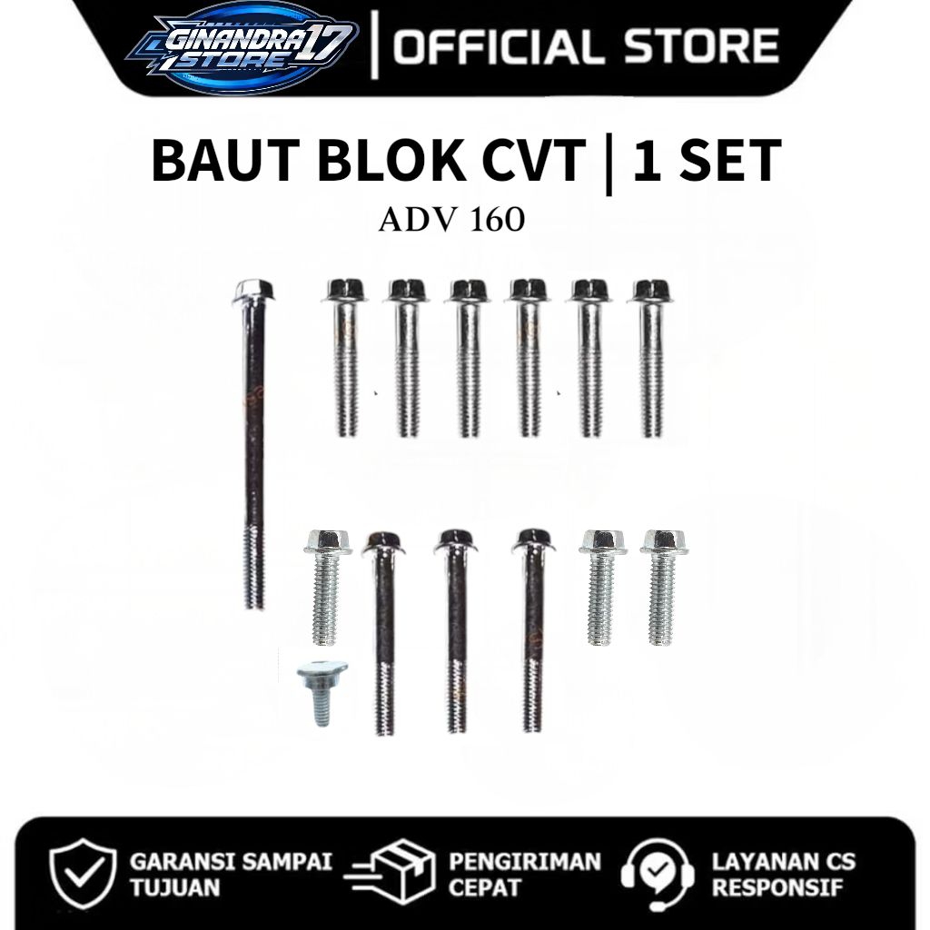 Baut Blok CVT 1 SET Honda ADV 160 / Baut CVT 1SET Motor ADV 160