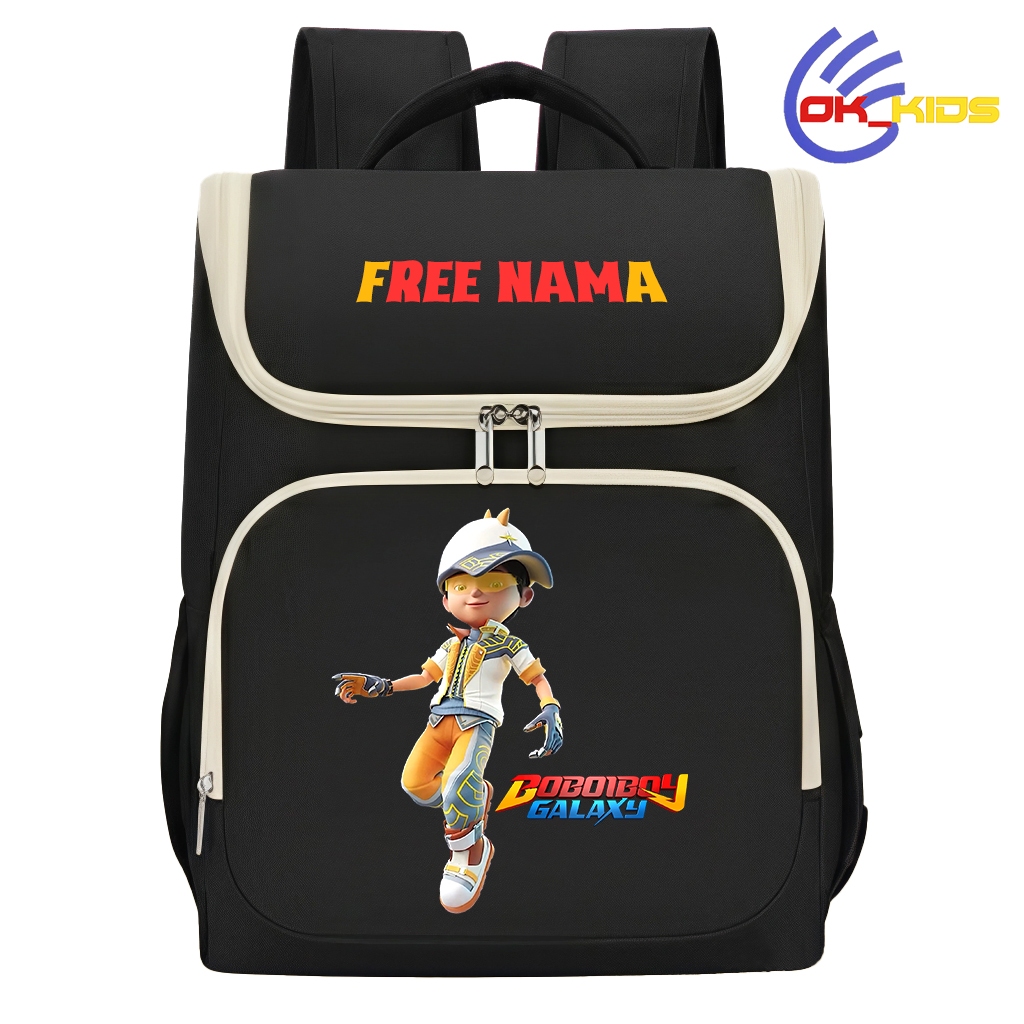 Tas Ransel Anak Boboiboy Galaxy Solar Unisex Tahan Air Free Nama
