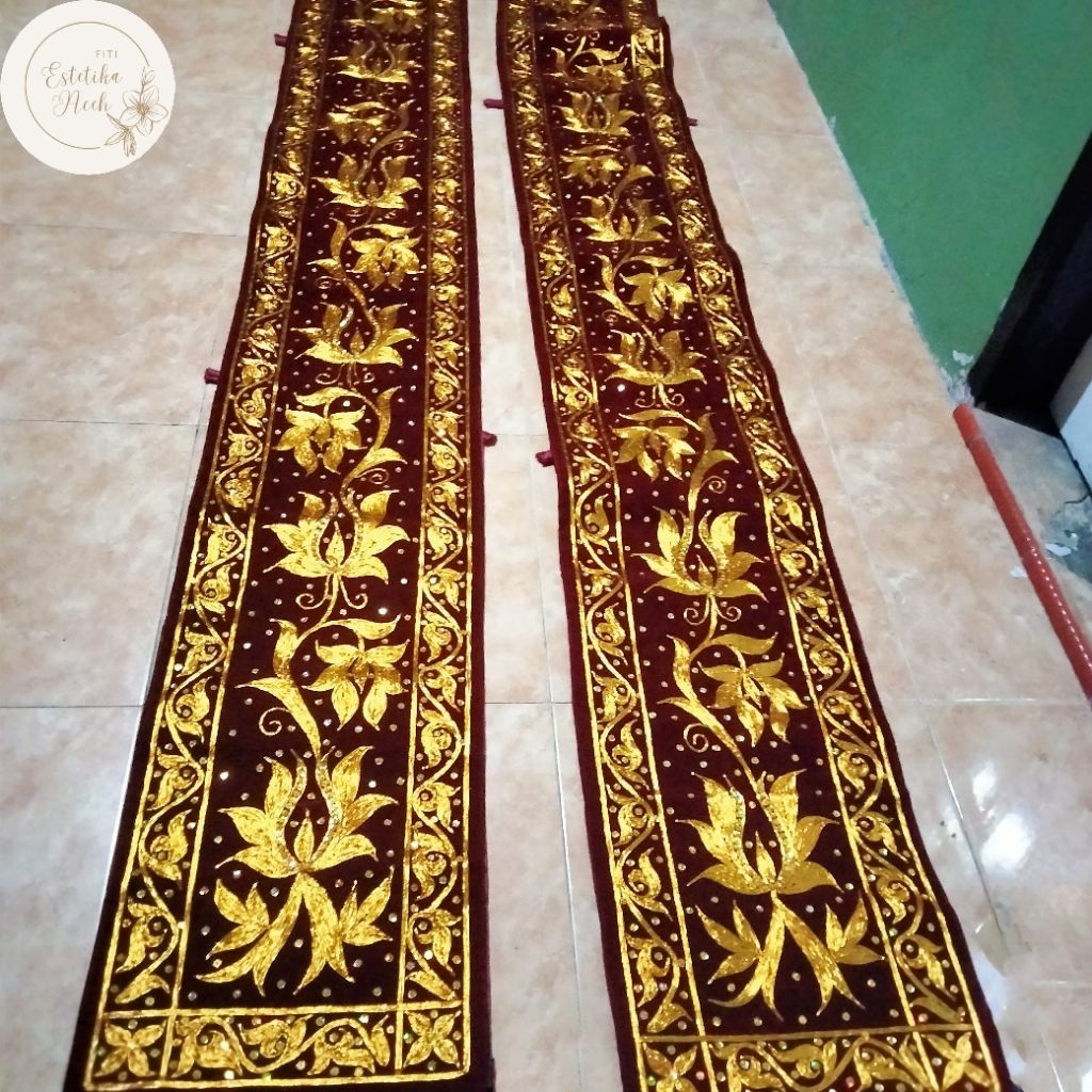 KASAP TIANG PELAMINAN ACEH BLUDRU SEPASANG/DEKORASI PELAMINAN ACEH