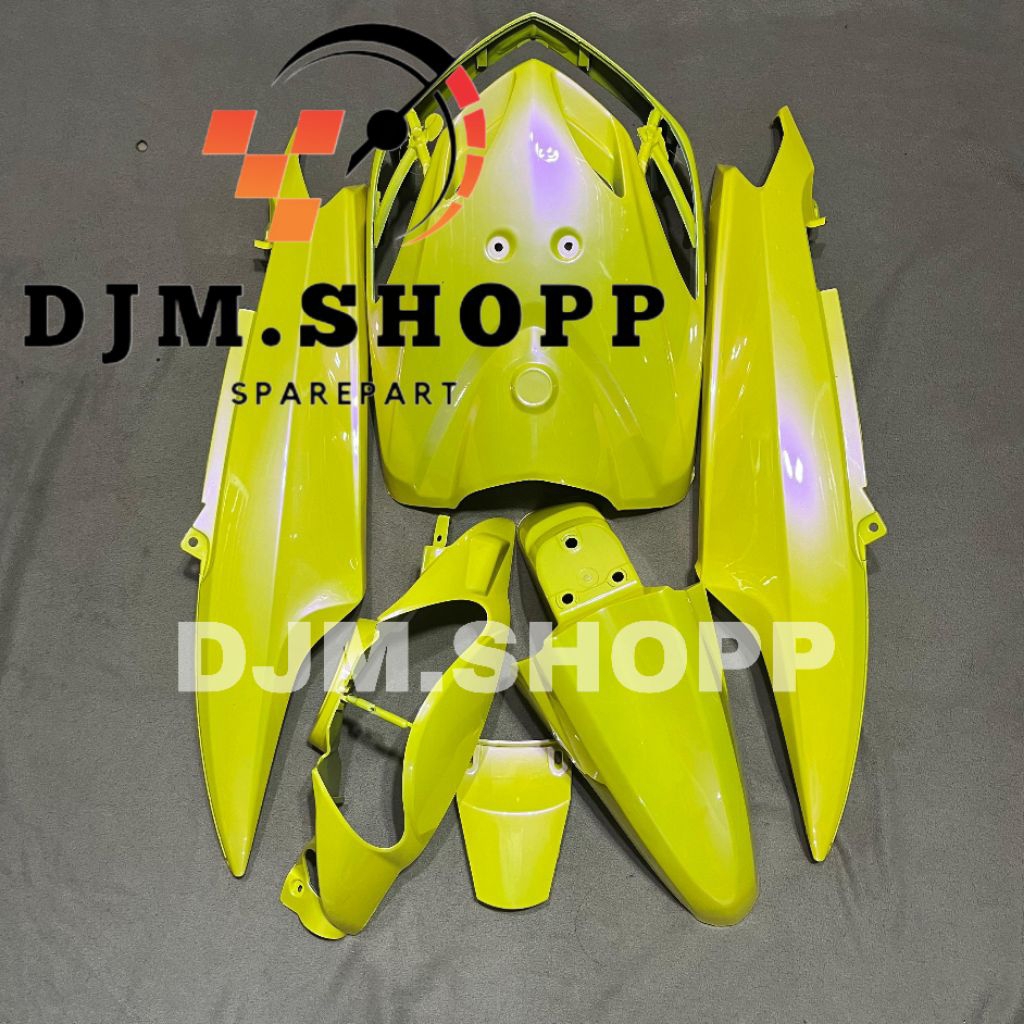 cover body full halus Mio smile kuning lemon lembayung ungu