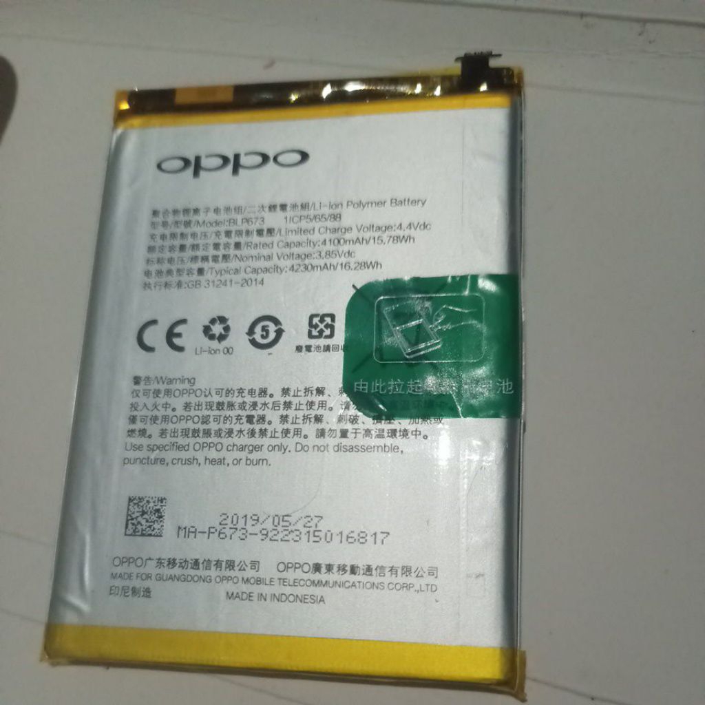 Baterai oppo a5s blp673 ori copotan