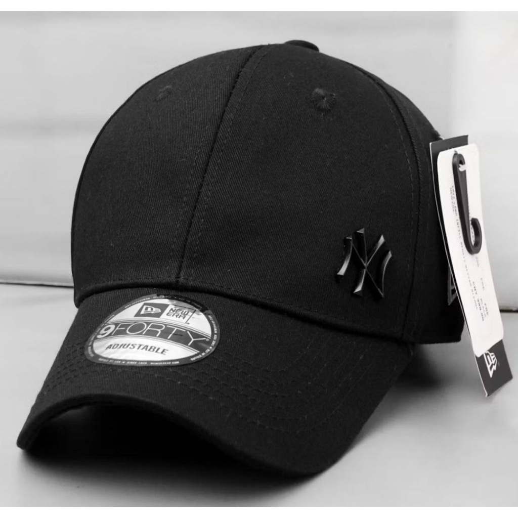 TOPI BASEBALL MLB NY METAL SIDE LOGO ORIGINAL BLACK CAPS / TOPI PRIA WANITA / TOPI FULL SET