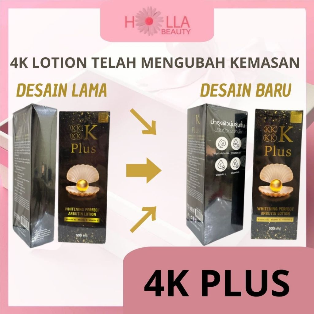 4K Plus Whitening Perfect Arbutin Lotion 500ml / 4k lotion / 4k plus lotion / handbody / lotion pemu
