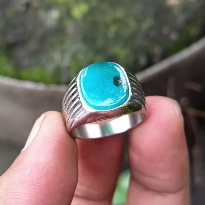 Batu akik natural BACAN DOKO majiko kristal kotak sz 8