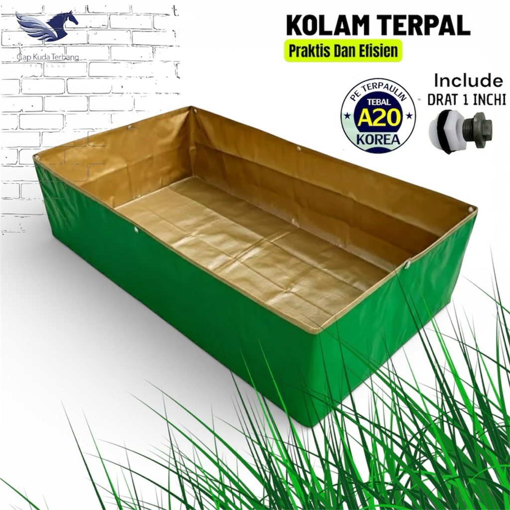 Kolam Terpal A20 Kolam Terpal Kotak 2x1x0,5m Kolam terpal Kotak 2x1x1m Kolam Terpal Kotak 2x2x1 / 2x
