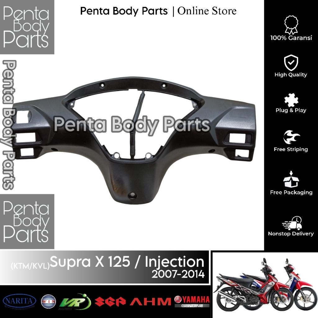 Cover Handle RR - Cover Batok Kepala Belakang Supra X 125 (KVL) Batman Injection / Supra X 125 Old L