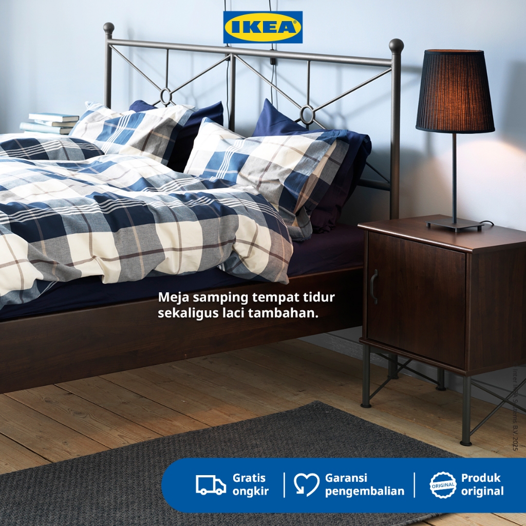 IKEA MUSKEN Meja Nakas Samping Tidur 45x58 cm