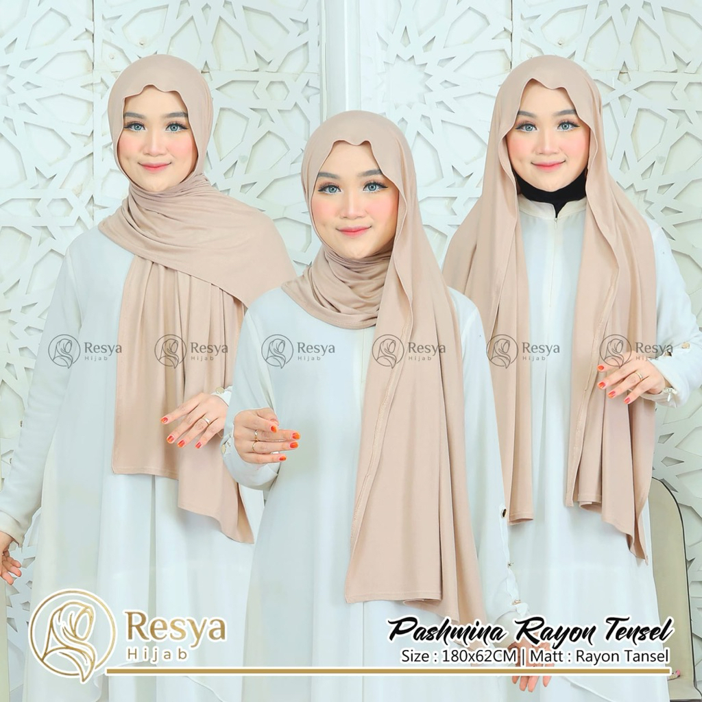Pashmina Ceruty Babydoll Premium Polos Adem – Hijab Panjang Kekinian Daily