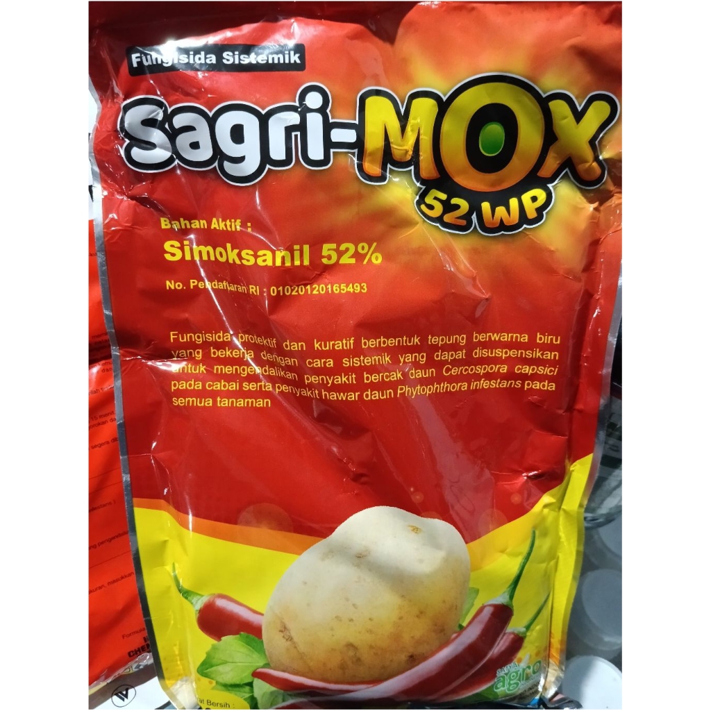 Fungisida Sistemik Sagrimox 52WP efektif untuk jamur dan bercak daun pada tanaman cabe,tomat, dan be
