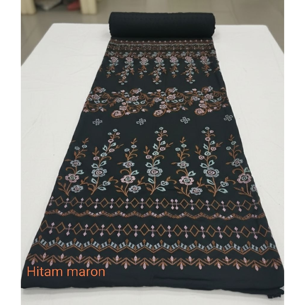 Kain katun bordir bolong jepang