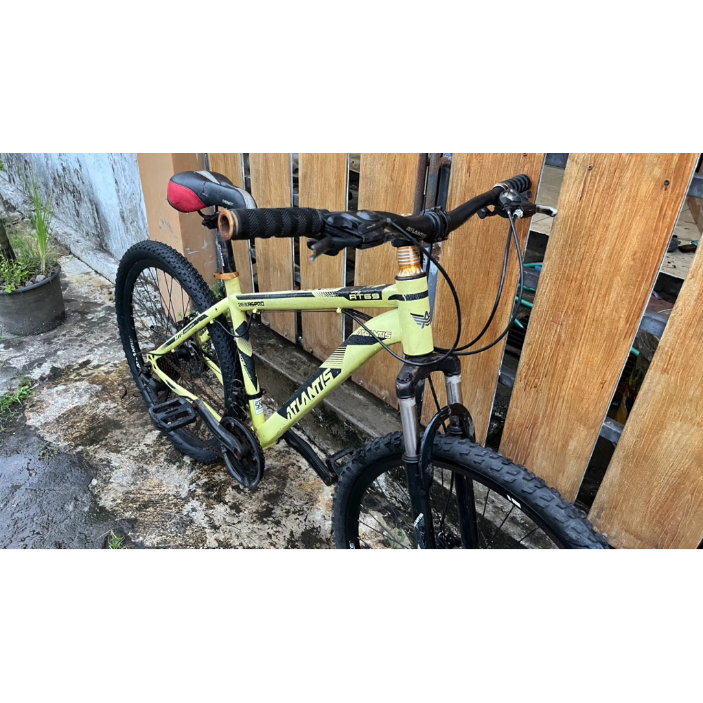 Sepeda Gunung MTB Atlantis UK 26 Hijau cakram Shock empuk