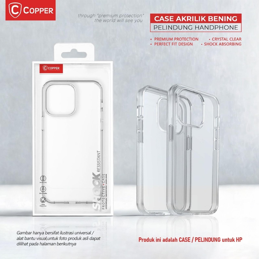 COPPER Acrylic Case Clear Bening - For Poco X3 Nfc