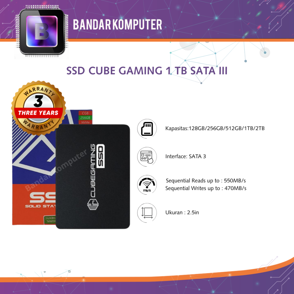 SSD SATA III CUBE GAMING 1TB SATA3
