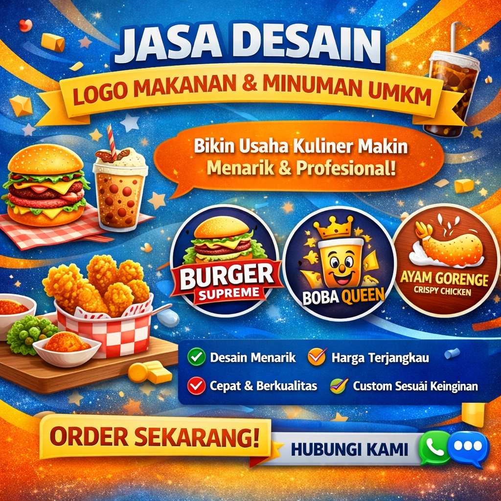 Jasa Desain Logo Makanan dan Minuman UMKM Aditama Digital Printing