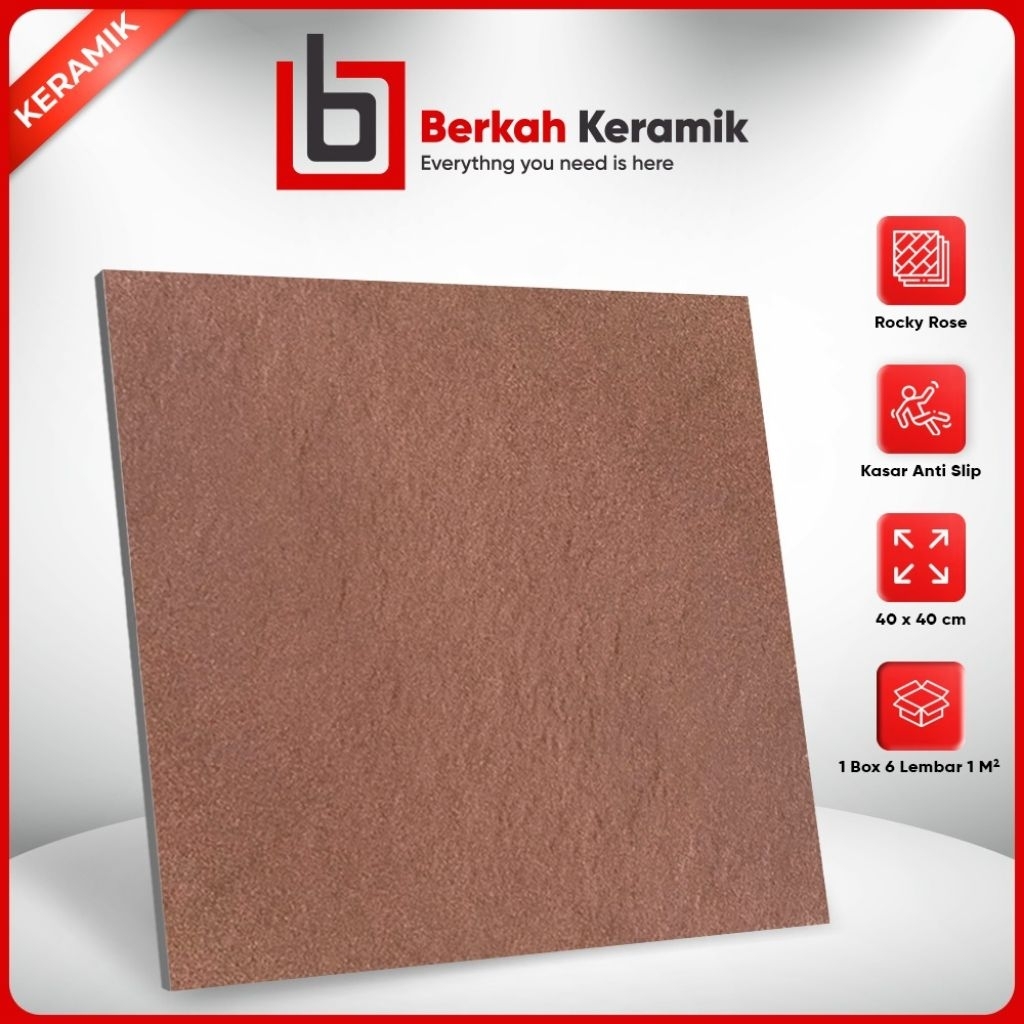 Keramik Kasar 40x40 Rocky Rose