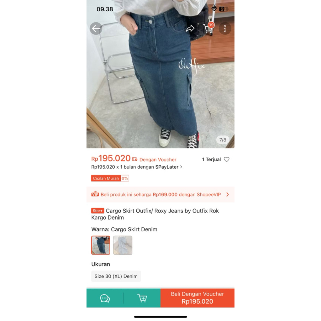 pl rok jeans || Preloved rok jeans