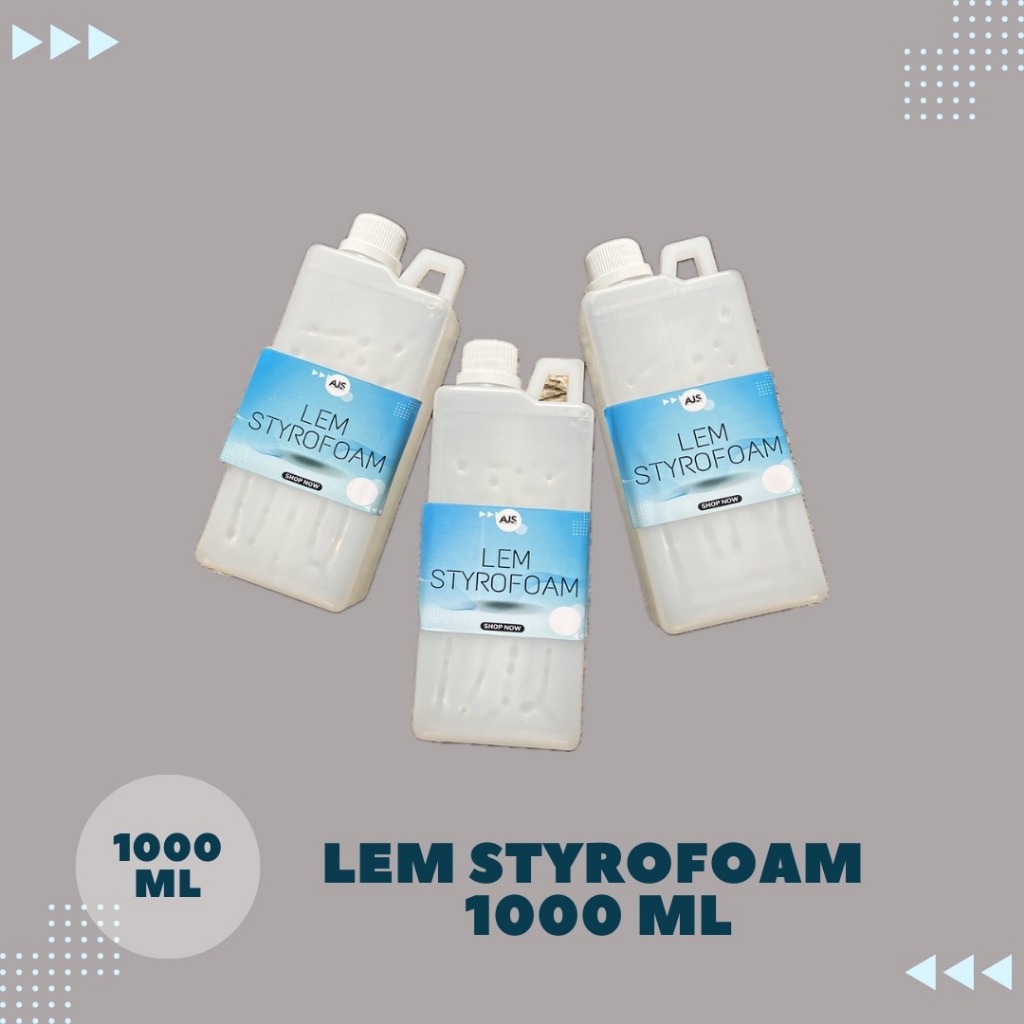 Lem Styrofoam | Lem Cair Bening | 1000 ML