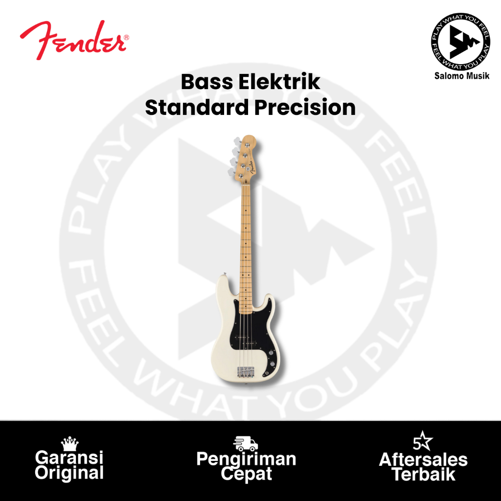 Bass Elektrik Fender Standard Precision Bass Guitar Maple Original