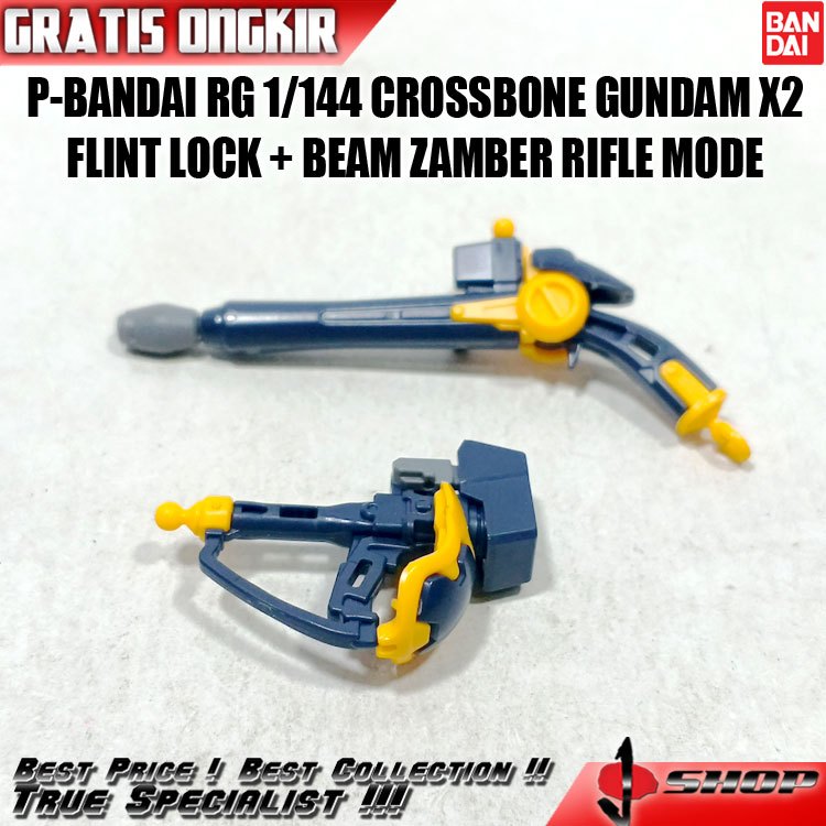 P-BANDAI RG 1/144 CROSSBONE GUNDAM X2 FLINT LOCK + BEAM ZAMBER RIFLE MODE LTDRG81