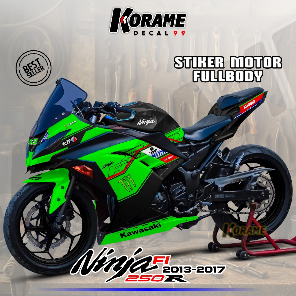 Decal Ninja 250 FI Full body - Stiker Ninja 250 FI Old // Decal Sticker Ninja 250 FI Model Racing 22