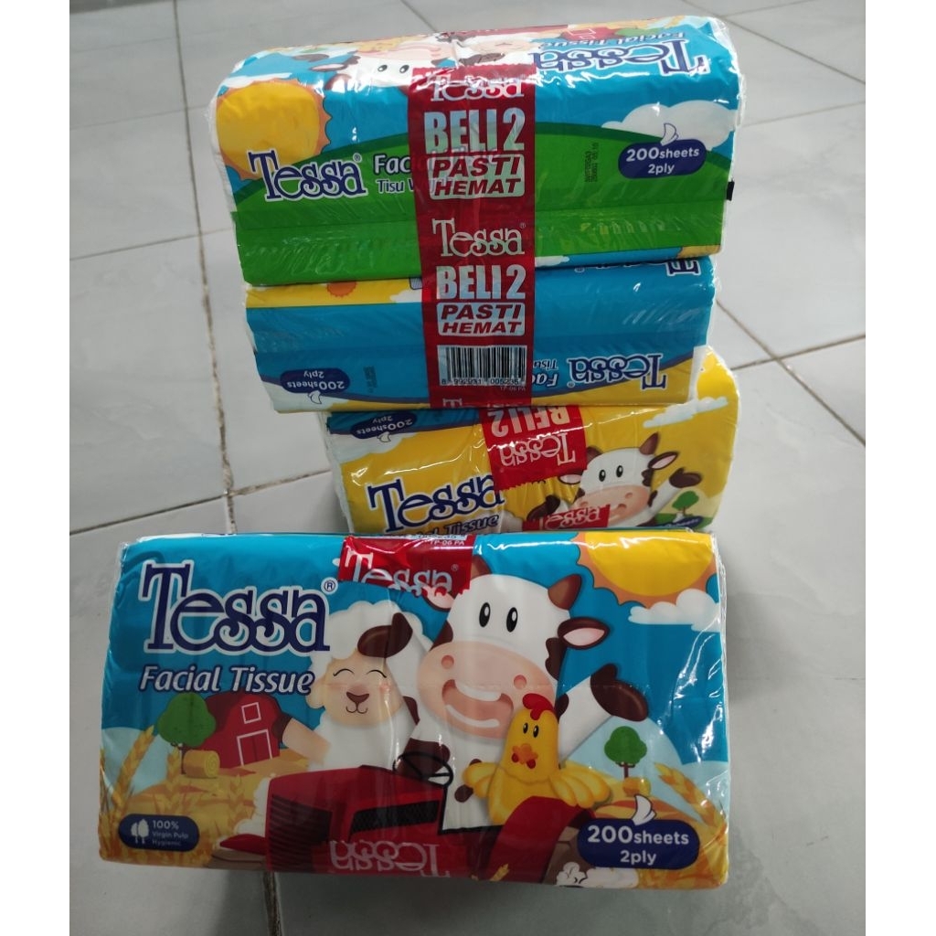 PROMO Tissue Tessa 2 ply 200 sheet ( isi 2 pak )