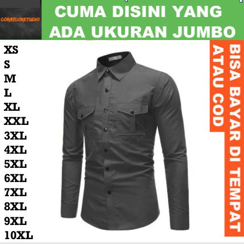 5XL 4XL 3XL XXL XL L M S XS 10XL 9XL 8XL 7XL 6XL T SHIRT Hem Laki Kemeja Cowok Jumbo Big Size Lengan