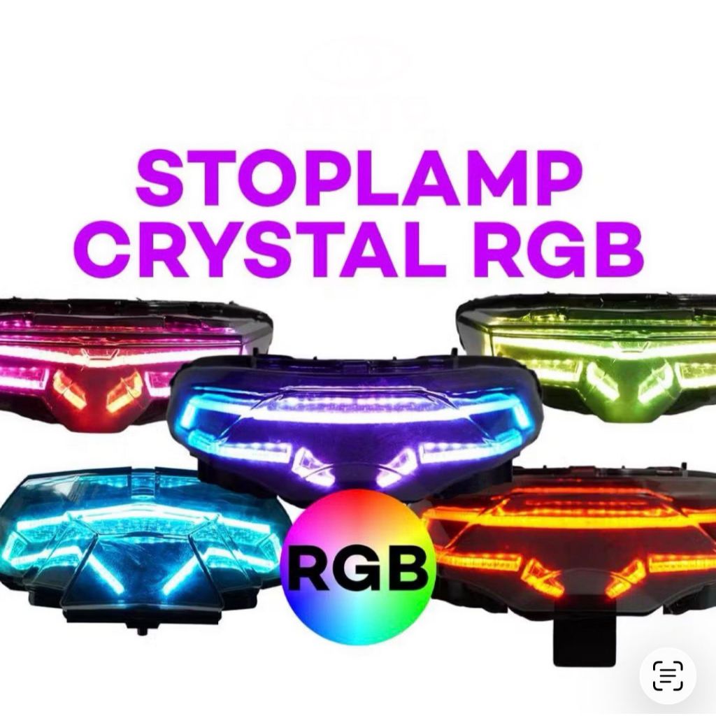 Stoplamp Vario 125 150 Beat FI ESP Gen 1 Running RGB Crystal Akrilik Bluetooth Full Set Komplit Lamp