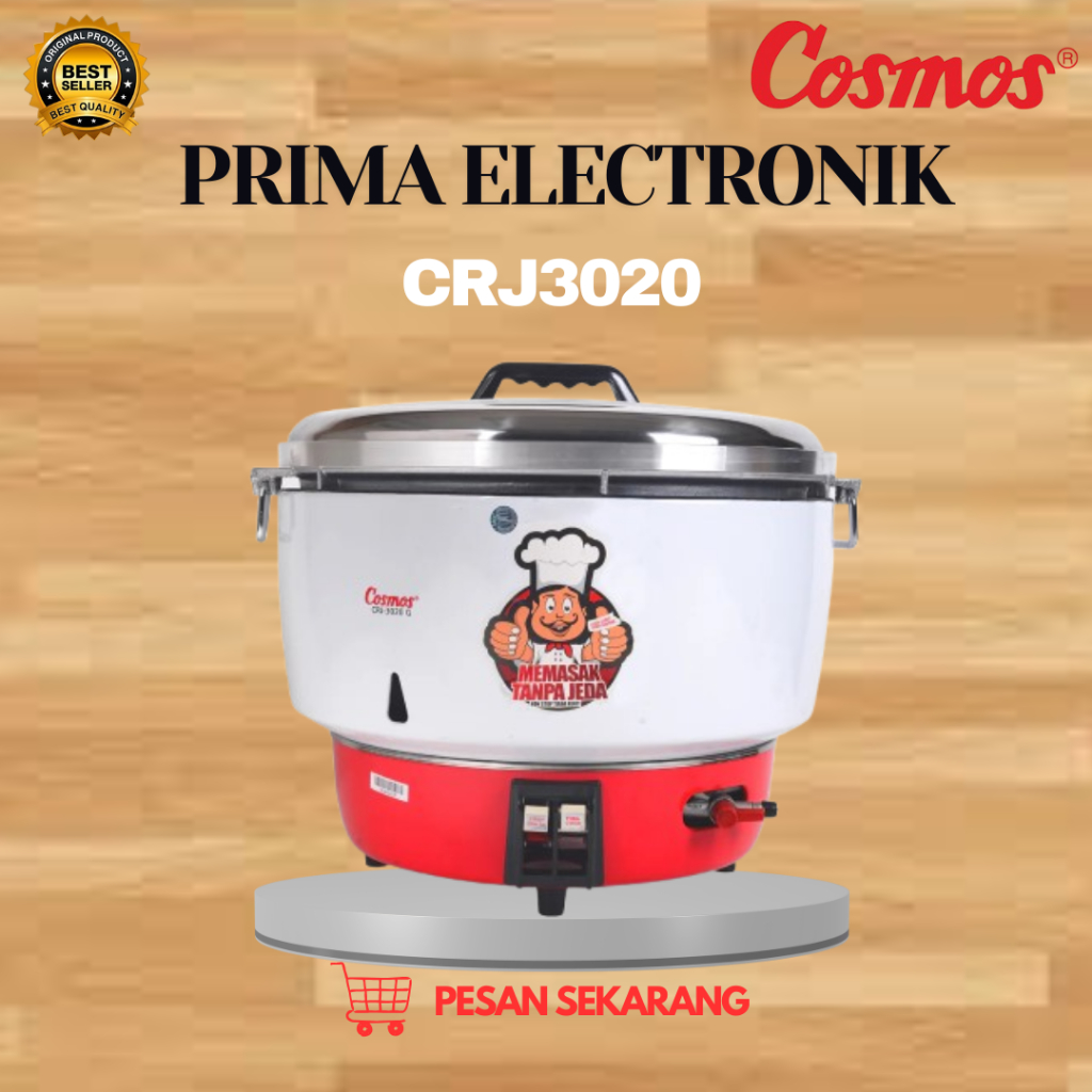 Cosmos Gas Rice Magic Com Cooker 20L CRJ 3020/CRJ-3020/CRJ3020/3020/PENANAK NASI 20 LITER/ORIGINAL