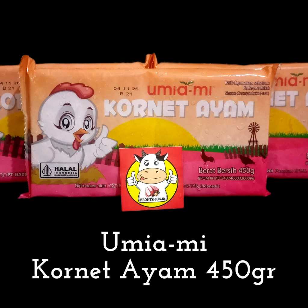 UMIA-MI KORNET 450GR VARIAN KORNET SAPI/KORNET AYAM-FROZEN FOOD-BRONTZ JOGJA