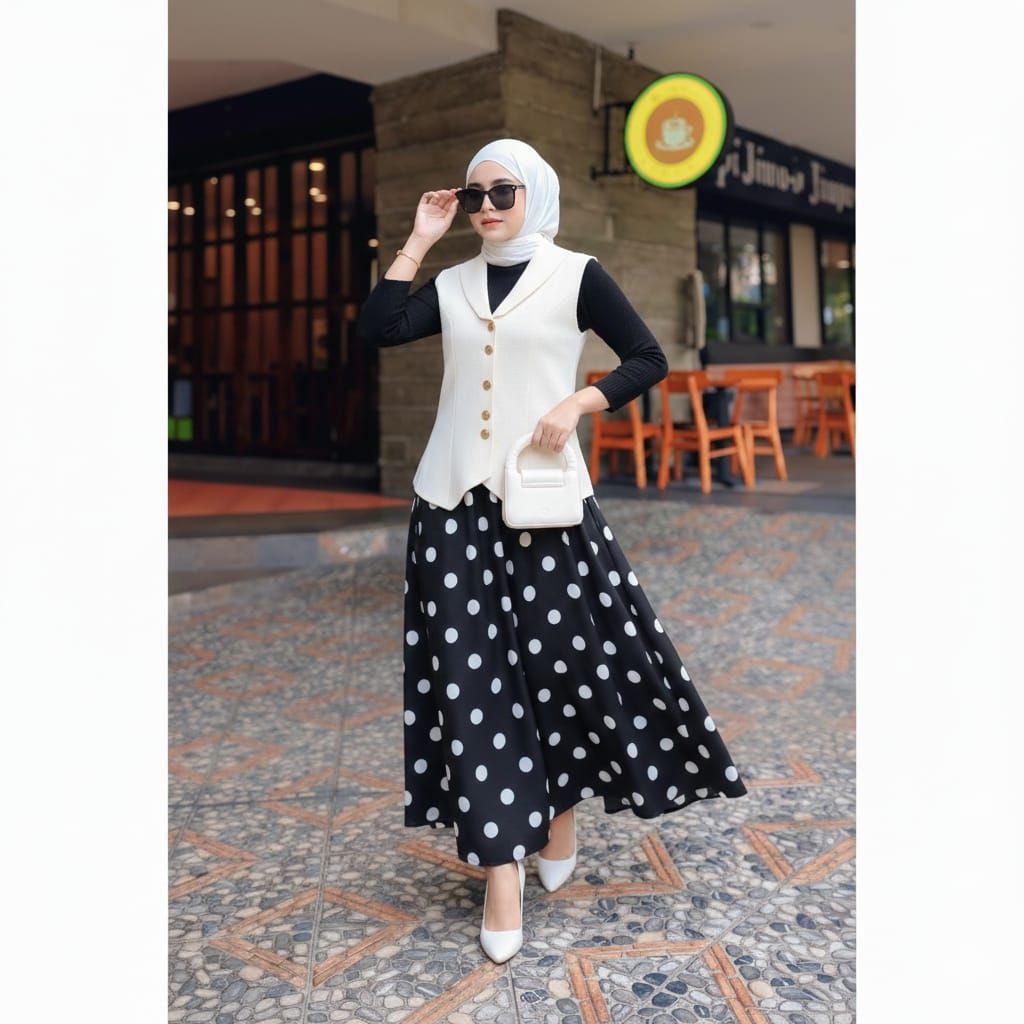 KESHA SET ROK VEST+ ROK RAJUT PREMIUM KANCING DEPAN ADEM DAN NYAMAN