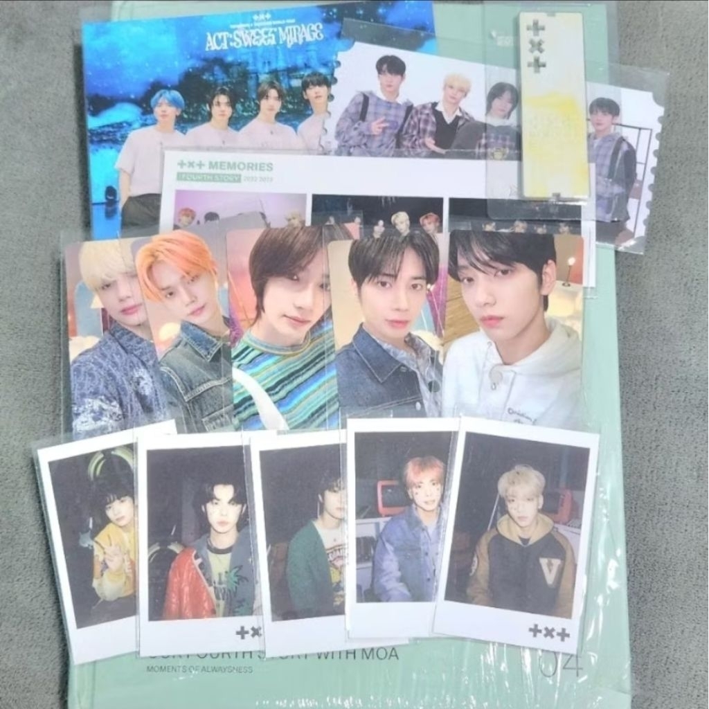 [SHARING] TXT - Memories The Fourth Story Photocard + Pola / Digital code / Ticket POB Benefit / 3 c