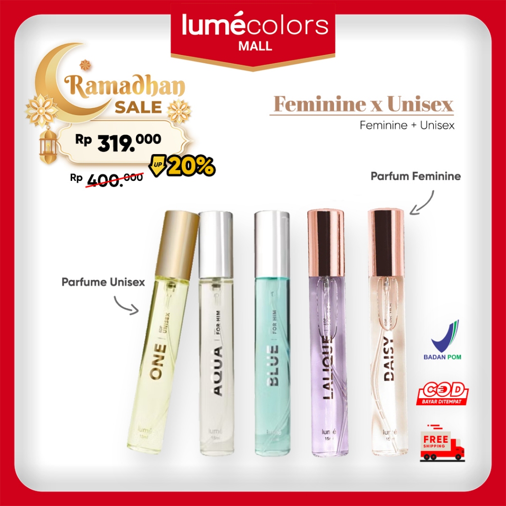 Bundling Lumecolors Parfume Set Unisex Eau De Parfum | Feminine Scents Duet Parfum 15 ml