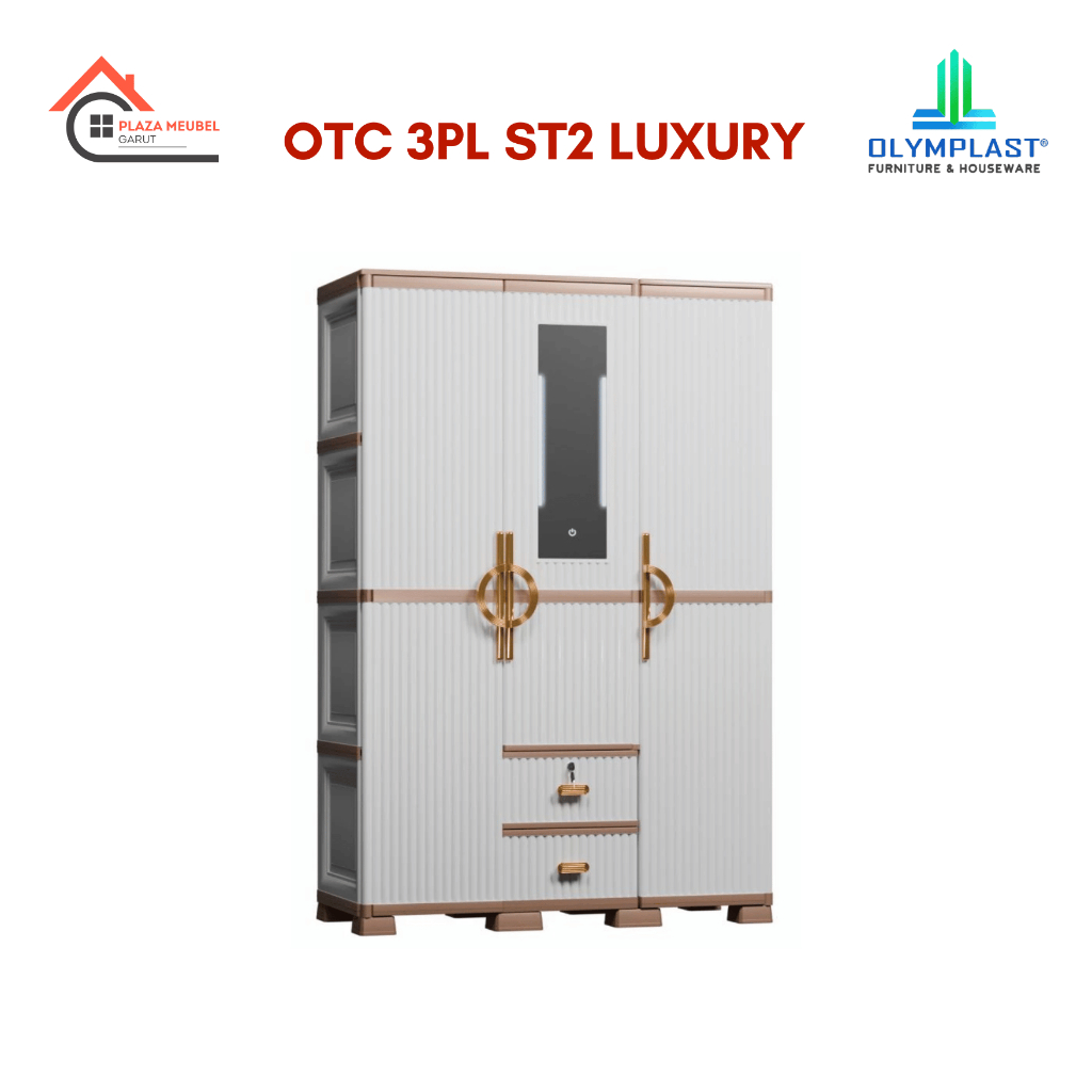 Lemari Pakaian Plastik 3 Pintu Olymplast Luxury
