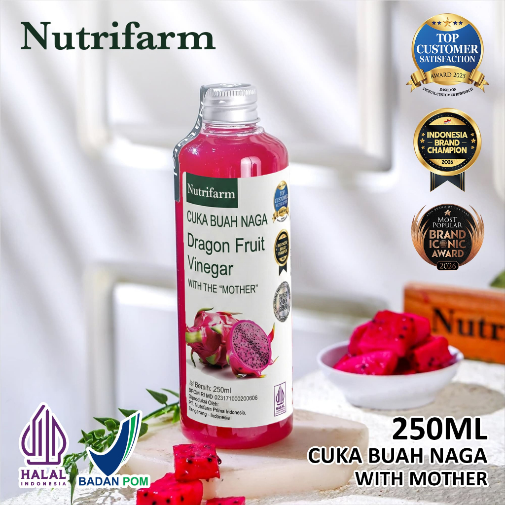 Nutrifarm Cuka Buah Naga 250 ml With Mother