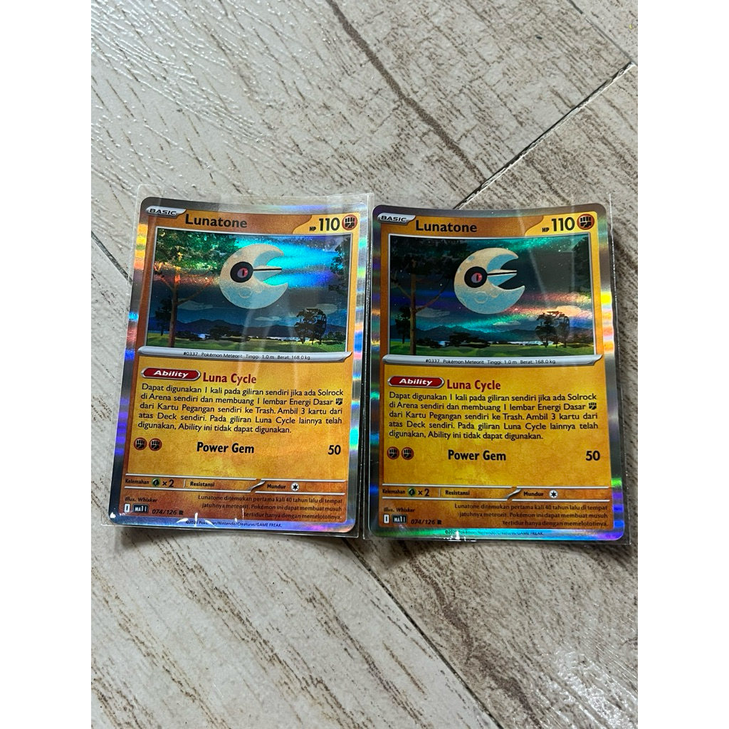 Kartu Pokemon Lunatone R 074/126 Evolusi Mega