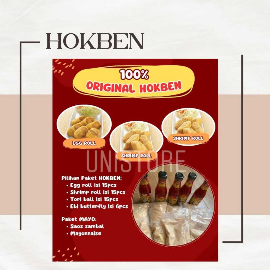 HokBen dari brand resmi dengan kualitas terjamin. Cocok untuk stok frozen food, kebutuhan acara, ata