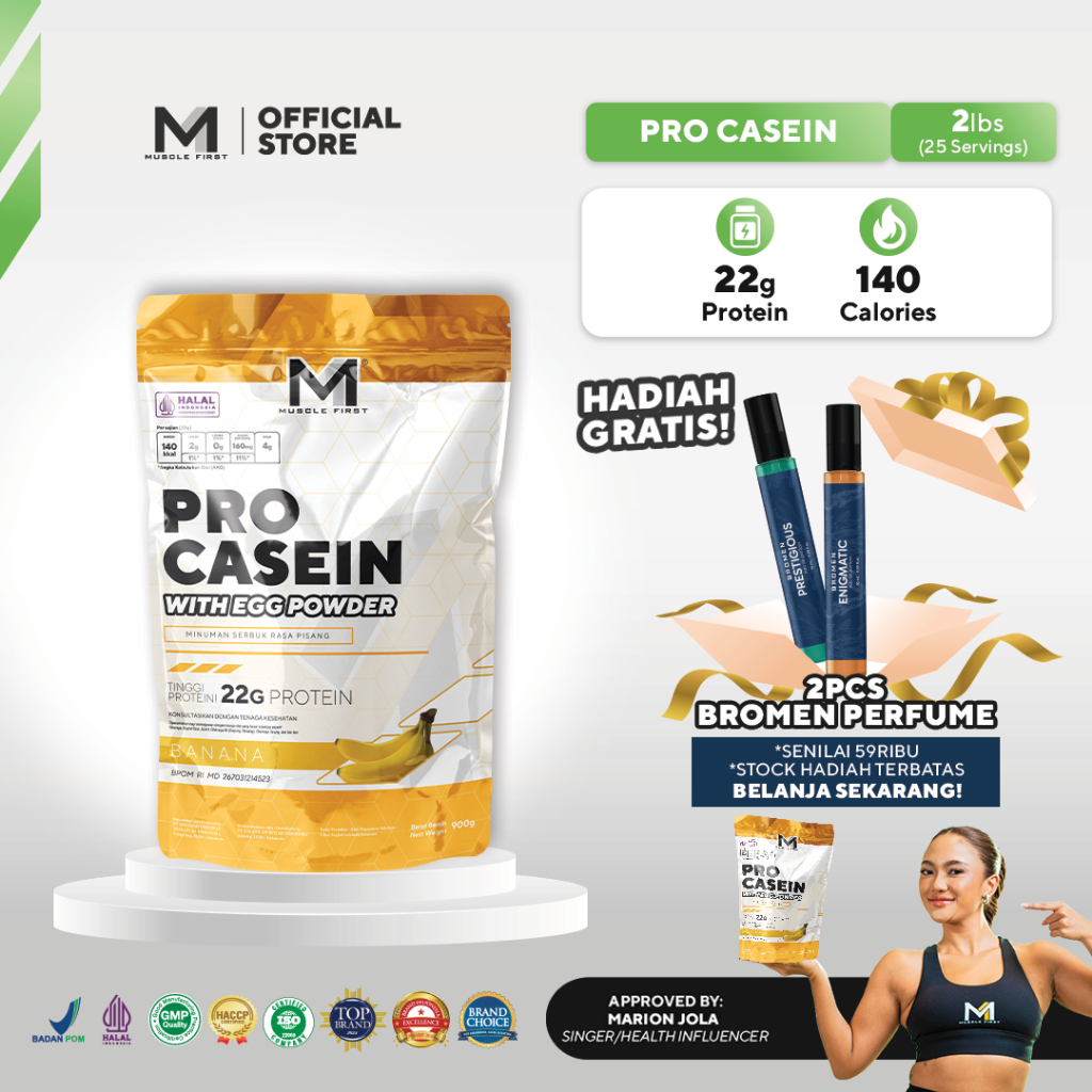 MUSCLE FIRST Pro Casein 2lbs/900gr - Whey Protein Suplemen Fitness