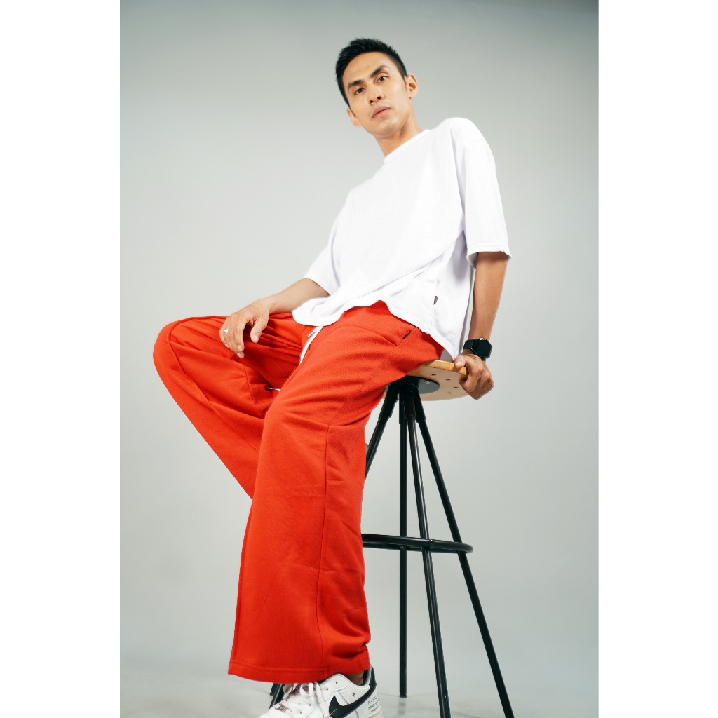 Okechuku JENN Celana Panjang Loose Pria Loose Pants Pria Celana Wide Leg Loose Fit Pants Pria